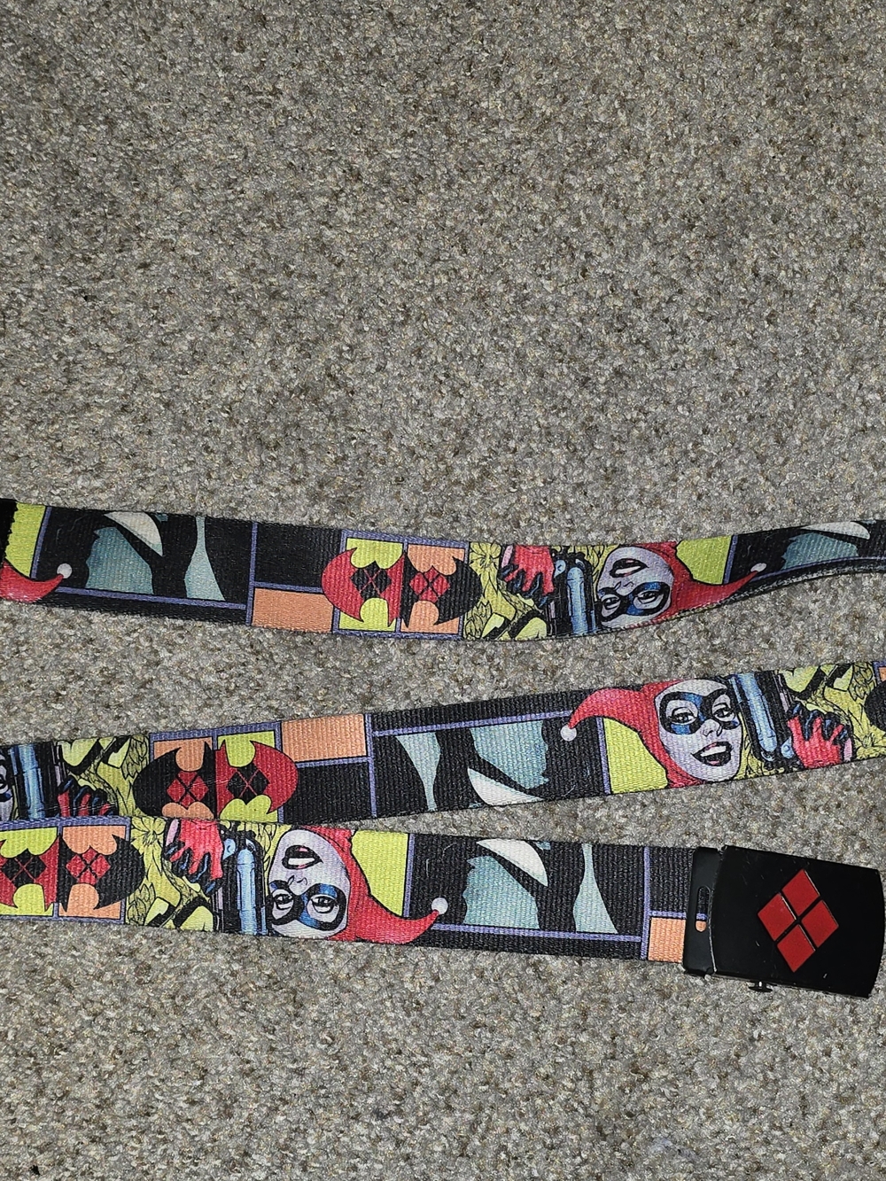 Harley Quinn Graphic Web Belt - Multi Color
